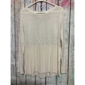 Lou & Grey Size Small Cream Boho Top 🌿💕